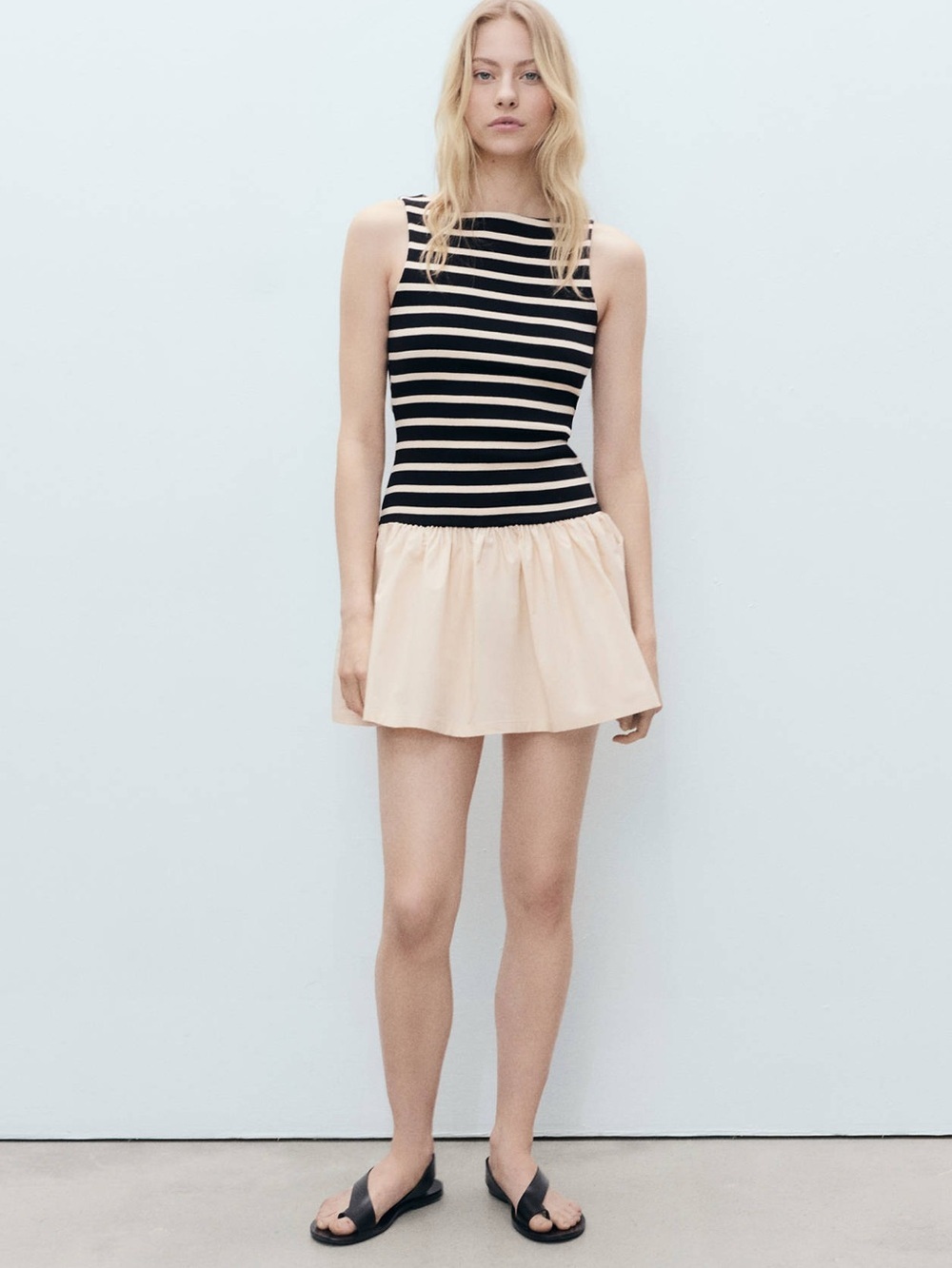 Mango Striped Mini Dress Size S - Picture 2 of 5